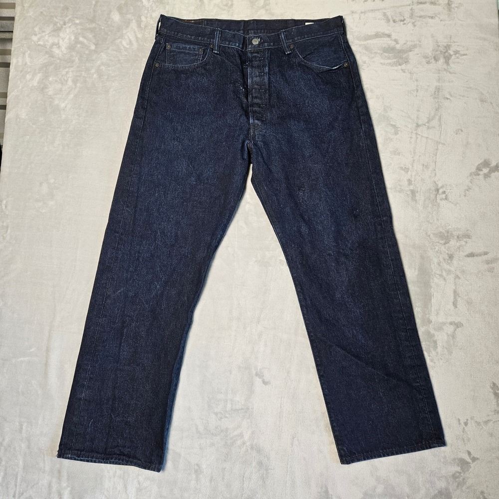 Levi's 501 Jeans Dark Wash Button‎ Fly Men's W38 L32 White Oak Made in Mexico